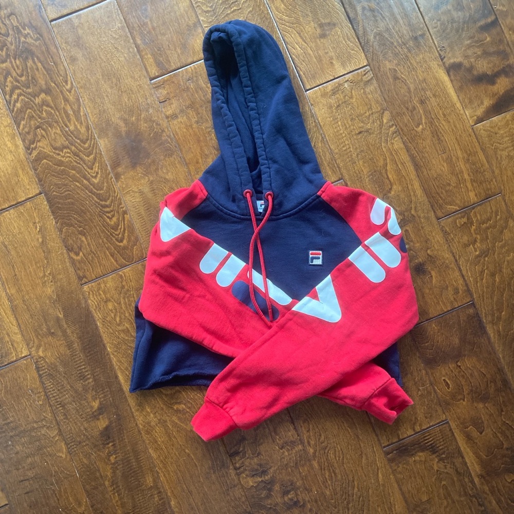 Cropped Fila Hoodie